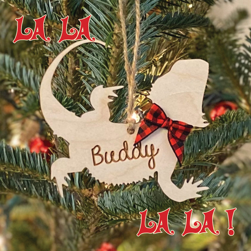 PERSONALIZED BEARDED DRAGON CHRISTMAS ORNAMENT